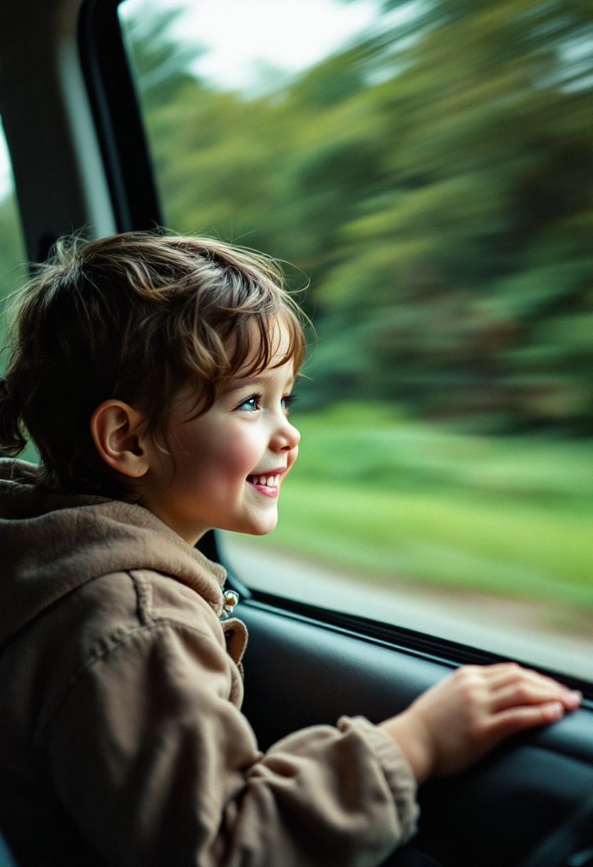 Kids Laughing in Backseat